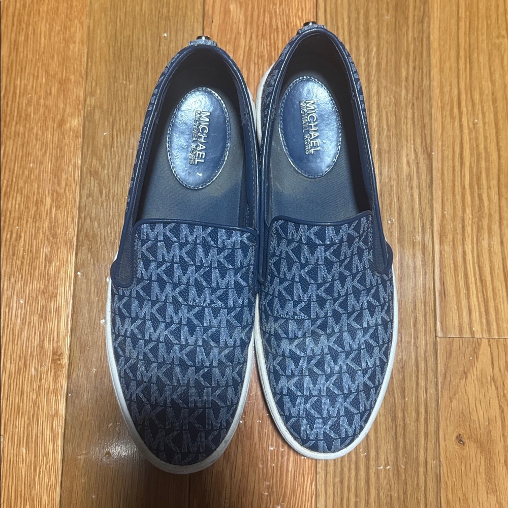 Michael Kors Blue Logo Slip-On Sneakers - Picture 12 of 12